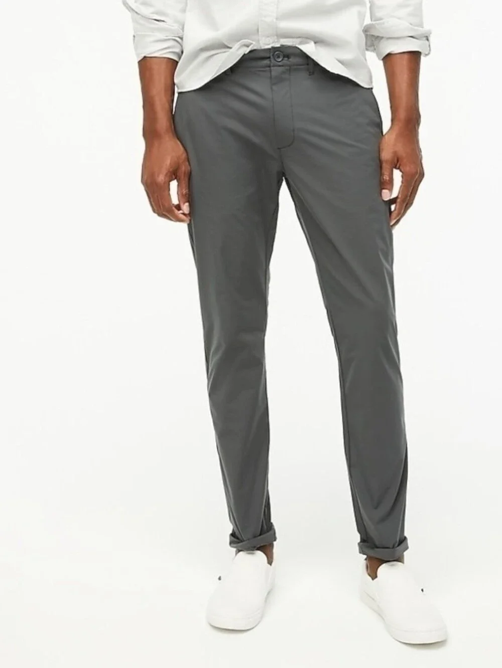 ❤ J CREW SLIM FIT TECH PANTS, GRAY, 34